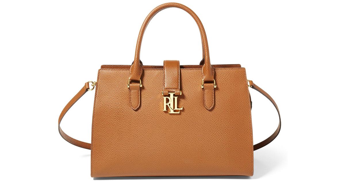 Lyst - Ralph Lauren Leather Brigitte Ii Satchel in Brown